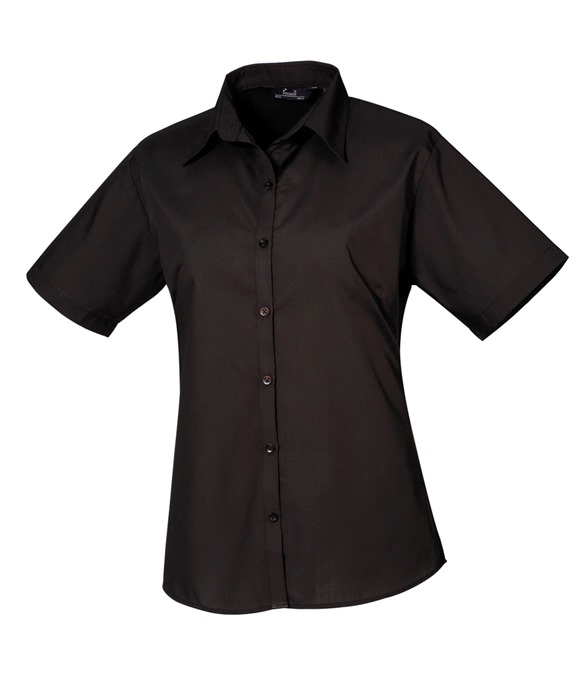 Women&#39;s short sleeve poplin blouse