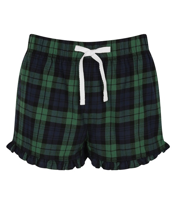 Women's tartan frill shorts
