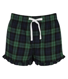 Women's tartan frill shorts