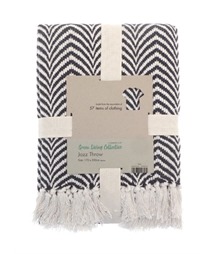 Recycled mixed-fabric throw