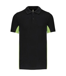 Flags short sleeve bi-colour polo shirt