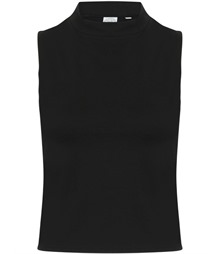 Women's high neck crop vest